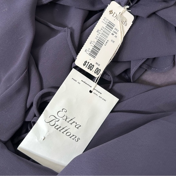 NWT Vintage 90's Shelli Segal Plum Maxi Dress Dress Size 8 Practical Magic Fall - Picture 7 of 13